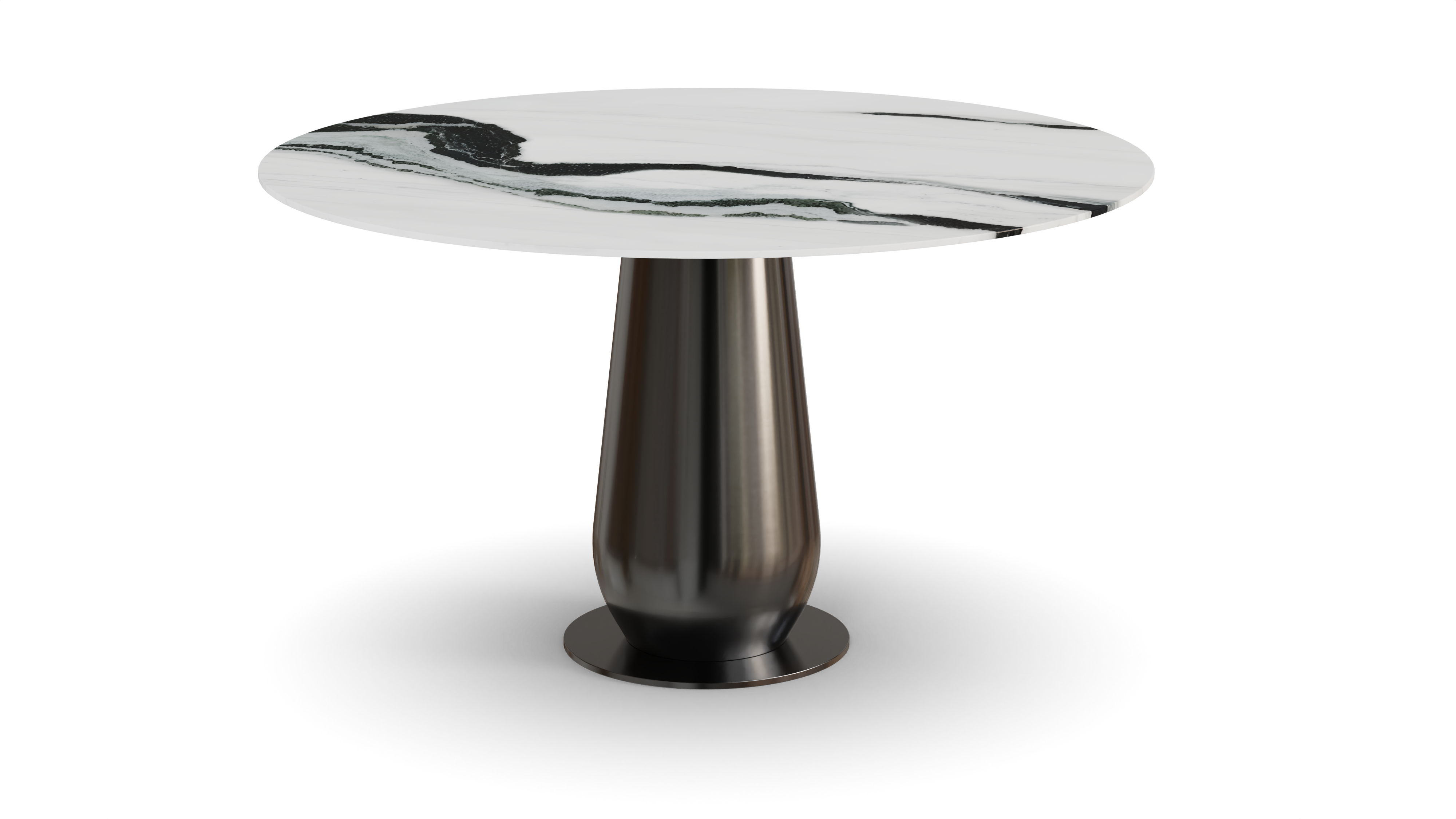 Leaf Round Dining Table Black