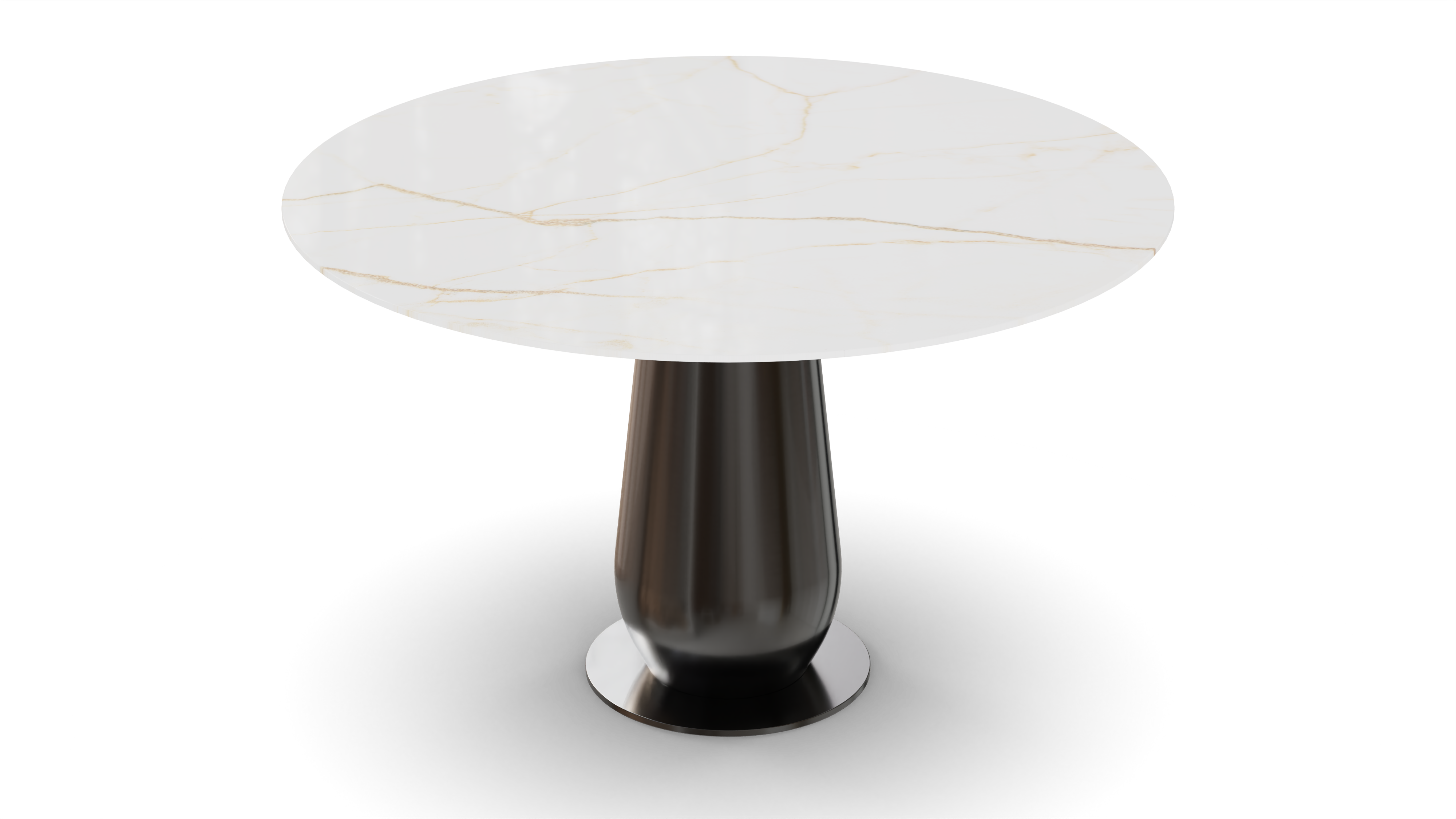 Leaf Round Dining Table Gold