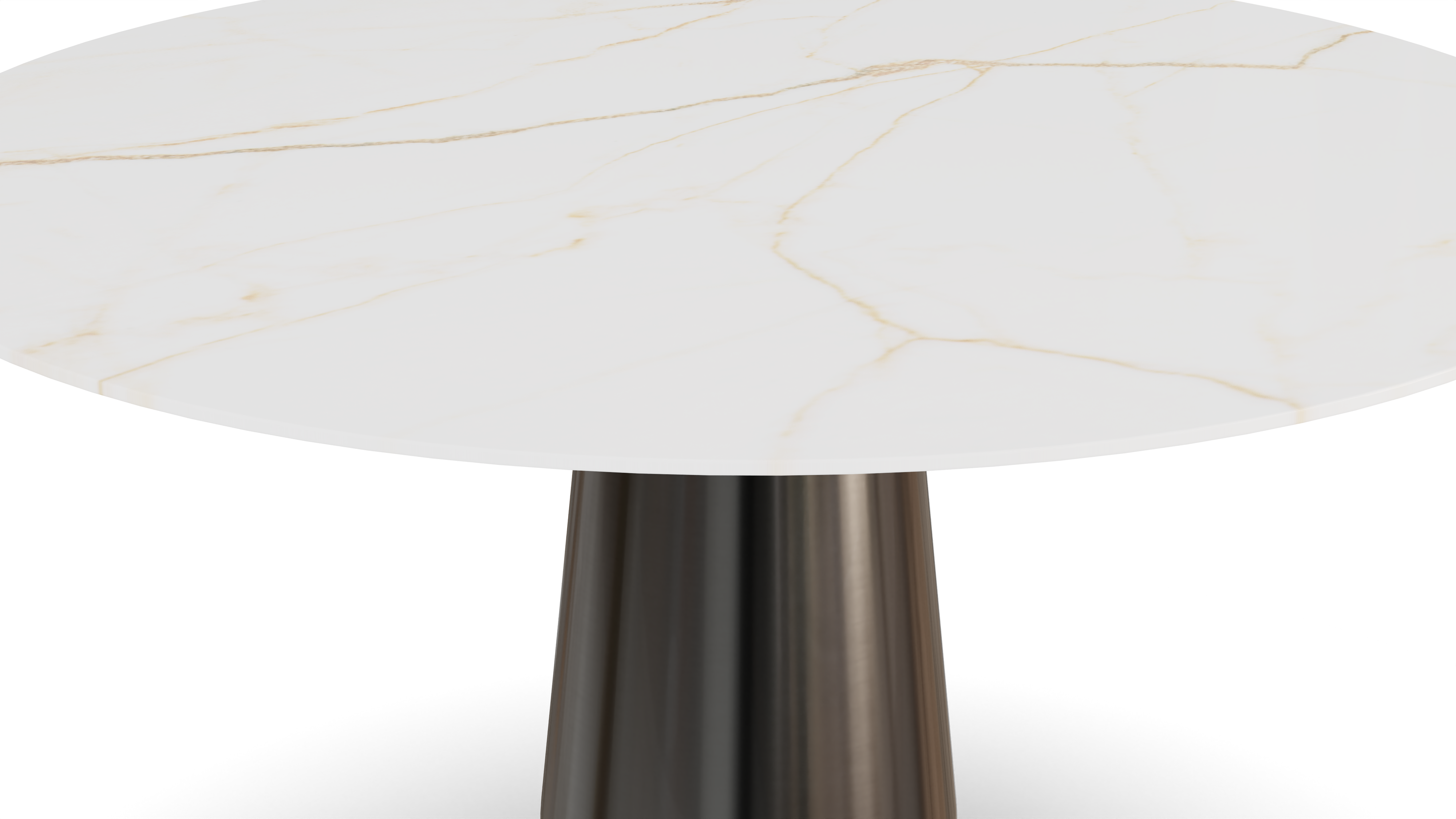 Leaf Round Dining Table Gold